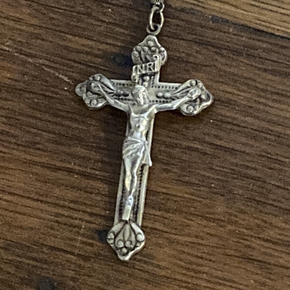 vintage Creed Sterling crystal rosary